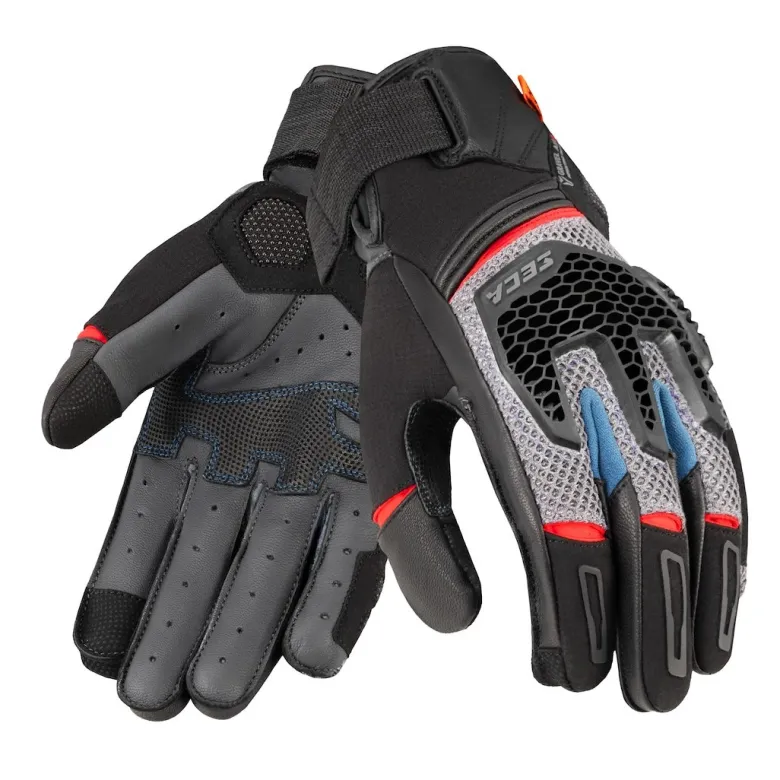 Rękawice szosowo-turystyczne SECA GRAVEL GREY/BLUE/RED szary niebieski czerwony