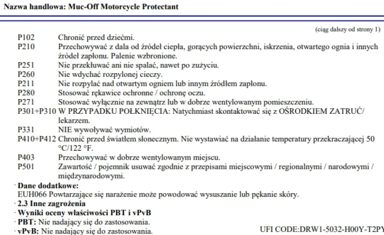 Środek ochronny MUC-OFF MOTORCYCLE PROTECT 500ml