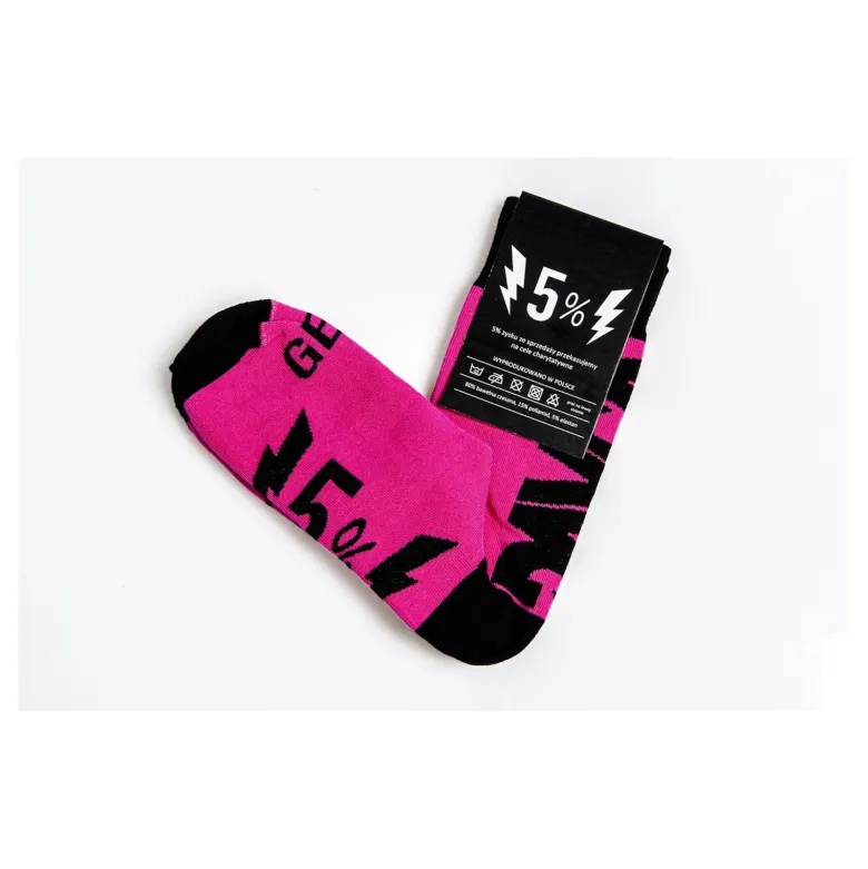 Skarpety DAVCA PINK różowy czarny
