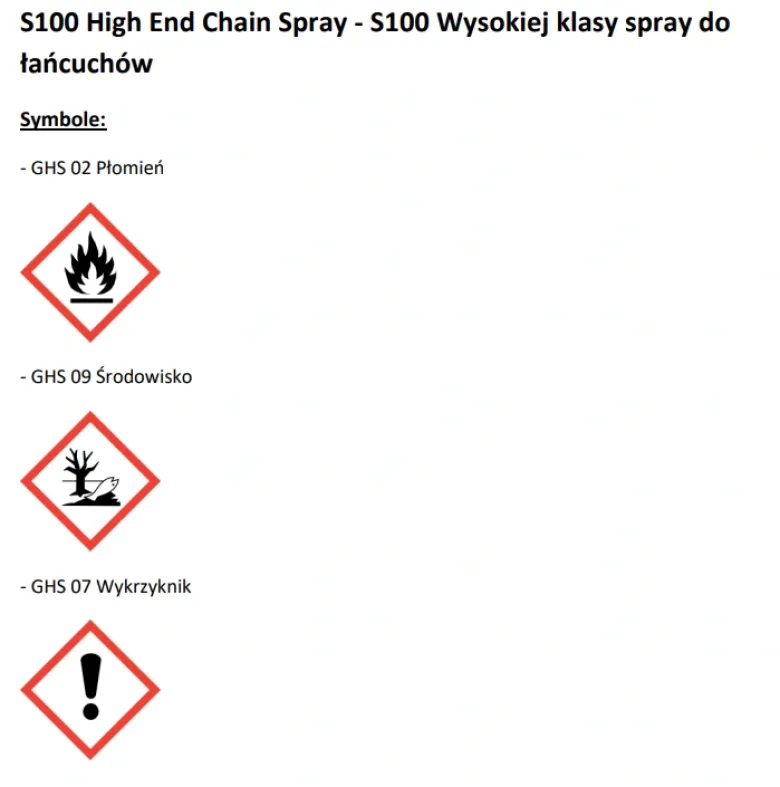 SMAR DO ŁAŃCUCHA W SPRAYU S100 125ER KETTENSPRAY 300ML