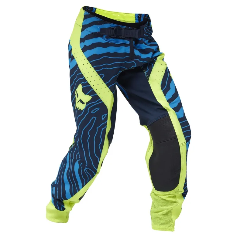 Spodnie cross dziecięce FOX JUNIOR FLEXAIR IMPRESSION FLUO YELLOW żółty fluo niebieski czarny