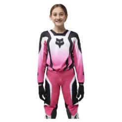 Spodnie cross dziecięce FOX JUNIOR GIRLS 180 LEAN BLACK/PINK czarny różowy