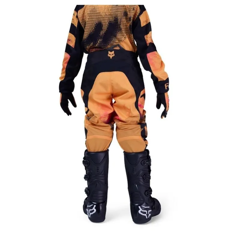 Spodnie cross dziecięce FOX JUNIOR 180 KAIROS TANGERINE czarny żółty