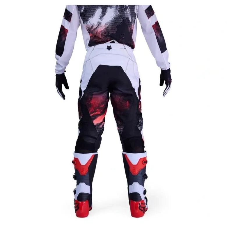 Spodnie cross FOX 180 KAIROS WHITE/FLUO RED biały czerwony fluo