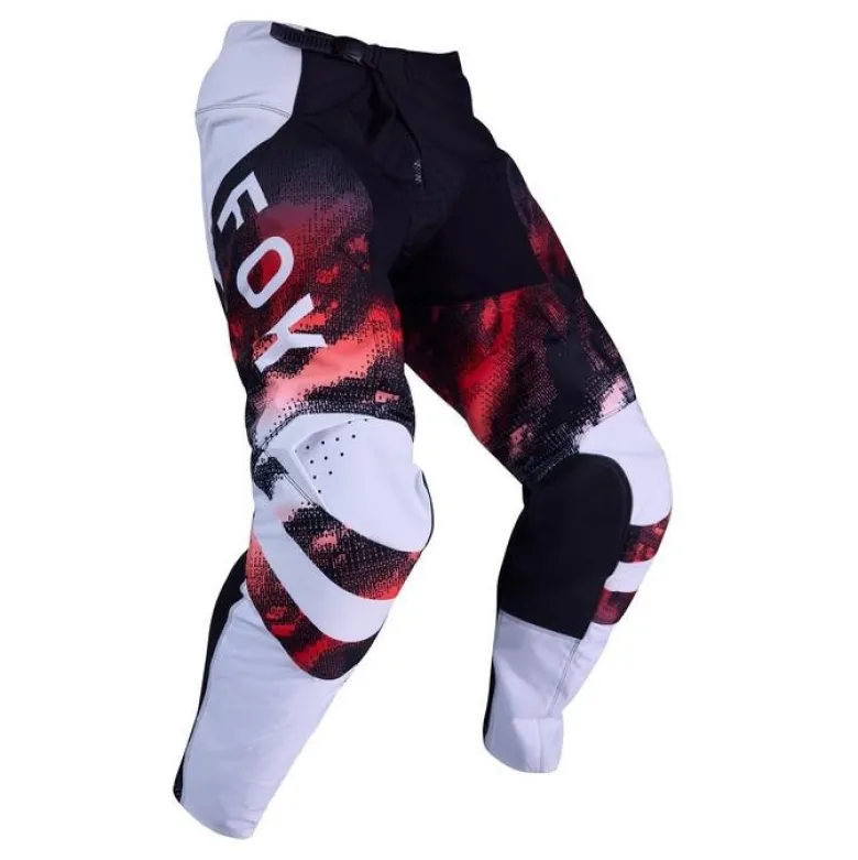 Spodnie cross FOX 180 KAIROS WHITE/FLUO RED biały czerwony fluo