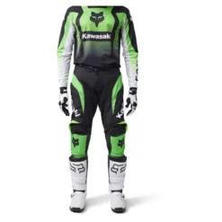 Spodnie cross FOX 180 KAWASAKI FLUO GREEN czarny zielony fluo