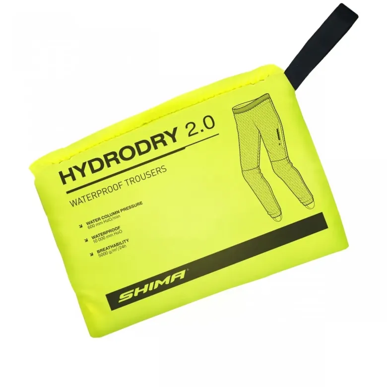 Spodnie przeciwdeszczowe SHIMA HYDRODRY 2.0 BLACK/FLUO czarny żółty fluo