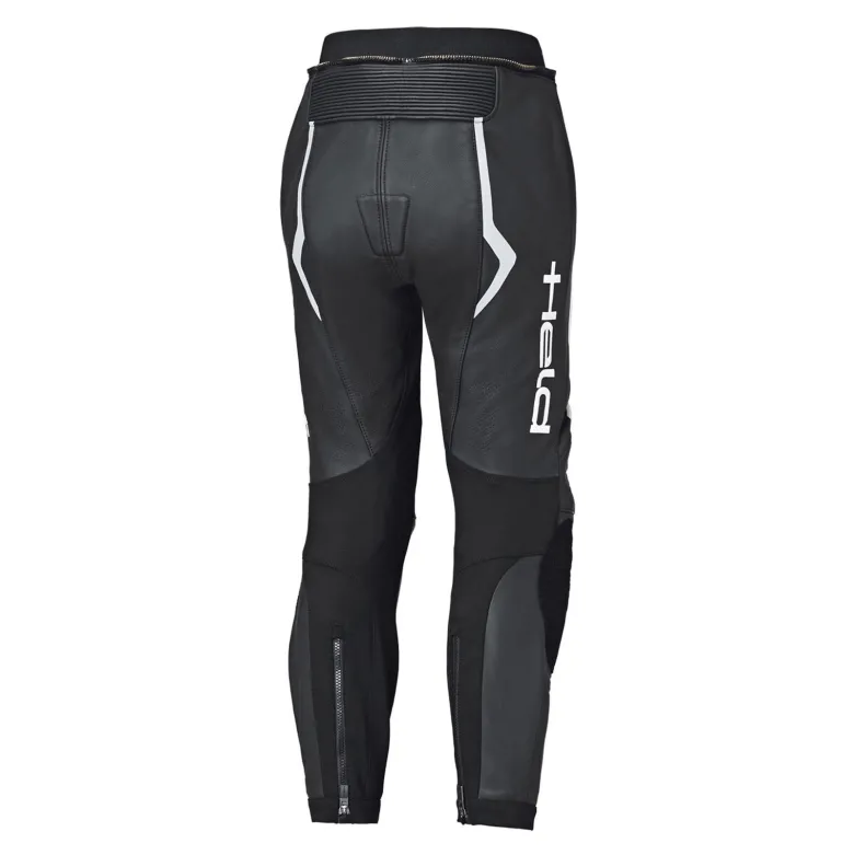 Spodnie skórzane damskie HELD STREET ROCKET IV LADY SLIM BLACK/WHITE czarny biały