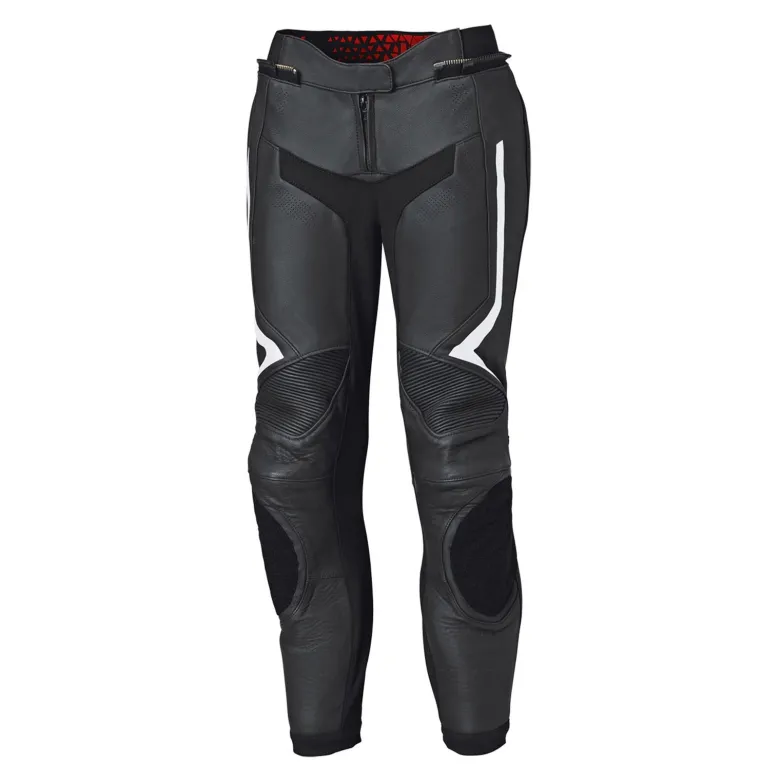 Spodnie skórzane damskie HELD STREET ROCKET IV LADY SLIM BLACK/WHITE czarny biały