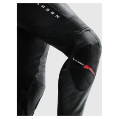 Spodnie skórzane damskie REBELHORN DIVA BLACK/RED czarny czerwony