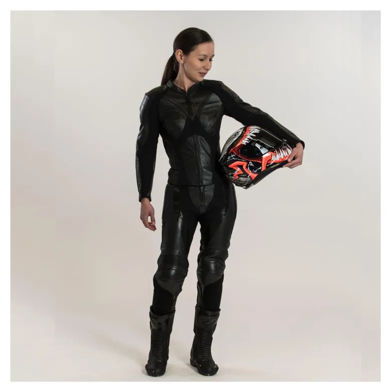 Spodnie skórzane damskie REBELHORN REBEL LADY BLACK czarny