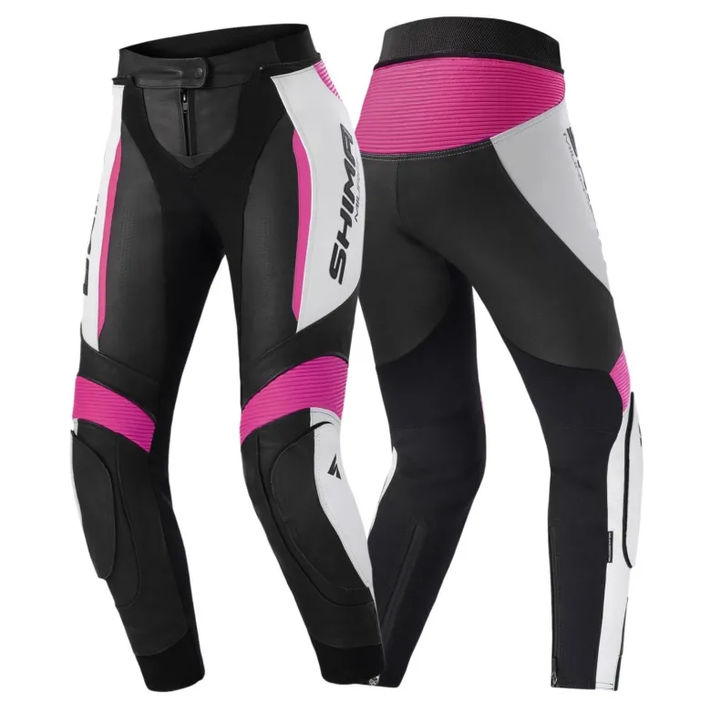 Spodnie skórzane damskie SHIMA MIURA 2.0 PINK czarny biały różowy
