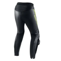 Spodnie skórzane REBELHORN FIGHTER BLACK/FLO YELLOW czarny żółty fluo