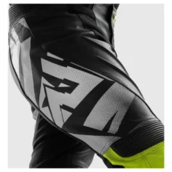 Spodnie skórzane REBELHORN INFERNO BLACK/WHITE/FLUO YELLOW czarny biały żółty fluo