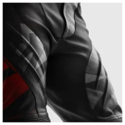 Spodnie skórzane REBELHORN INFERNO BLACK/FLUO RED czarny czerwony fluo