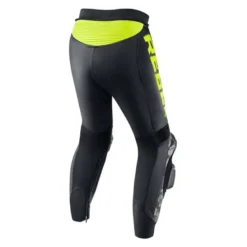 Spodnie skórzane REBELHORN REBEL BLACK/FLO YELLOW czarny żółty fluo szary