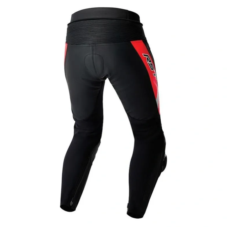 Spodnie skórzane RST TRACTECH EVO D3O BLACK/FLUO RED czarny czerwony fluo