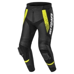 Spodnie skórzane SHIMA STR 2.0 BLACK/FLUO czarny żółty fluo