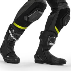 Spodnie skórzane SHIMA STR 2.0 BLACK/FLUO czarny żółty fluo