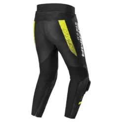 Spodnie skórzane SHIMA STR 2.0 BLACK/FLUO czarny żółty fluo