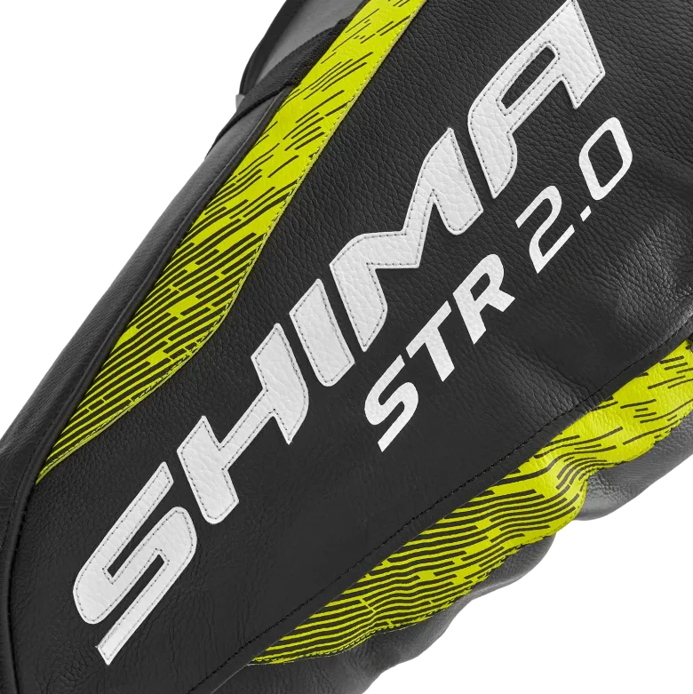 Spodnie skórzane SHIMA STR 2.0 BLACK/FLUO czarny żółty fluo