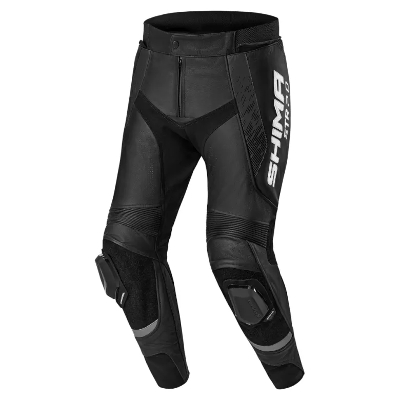 Spodnie skórzane SHIMA STR 2.0 BLACK czarny szary