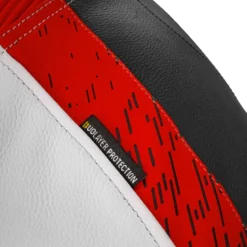 Spodnie skórzane SHIMA STR 2.0 RED FLUO czarny biały czerwony fluo