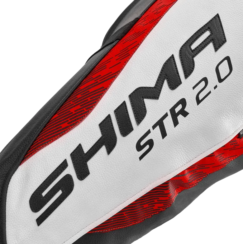 Spodnie skórzane SHIMA STR 2.0 RED FLUO czarny biały czerwony fluo
