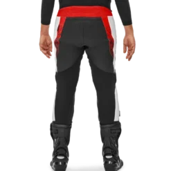 Spodnie skórzane SHIMA STR 2.0 RED FLUO czarny biały czerwony fluo