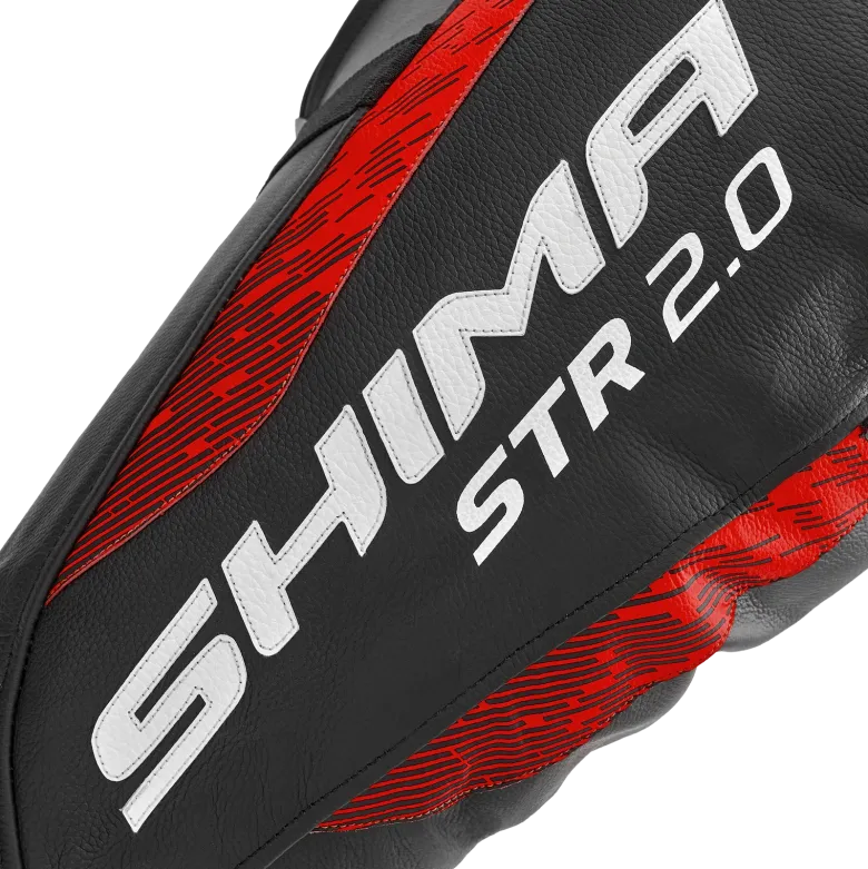 Spodnie skórzane SHIMA STR 2.0 RED czarny czerwony