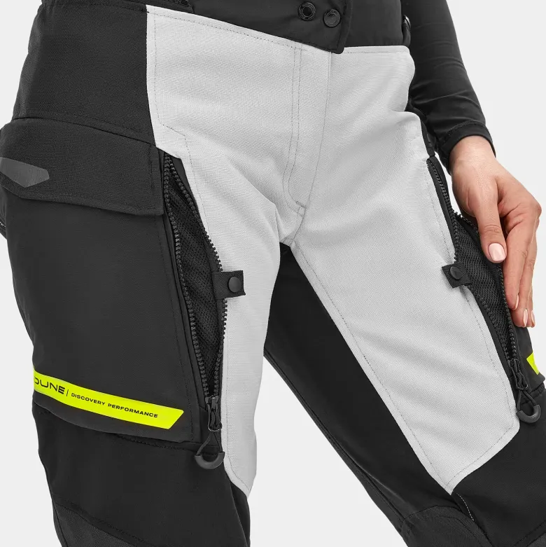 Spodnie tekstylne damskie SHIMA DUNE LADY FLUO czarny szary żółty fluo