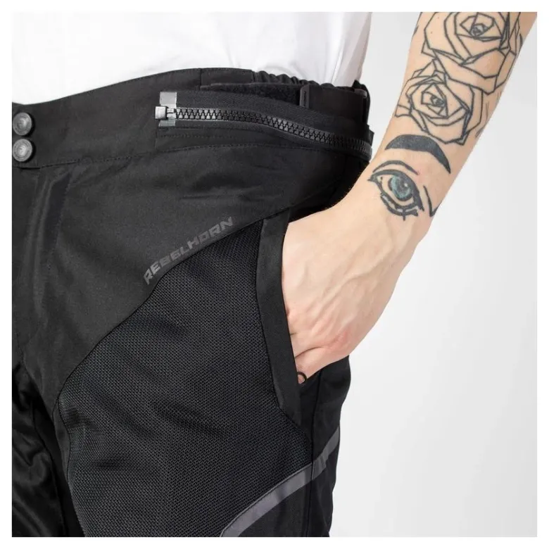 Spodnie tekstylne REBELHORN FLUX BLACK czarny
