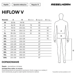 Spodnie tekstylne REBELHORN HIFLOW V SHORT BLACK czarny