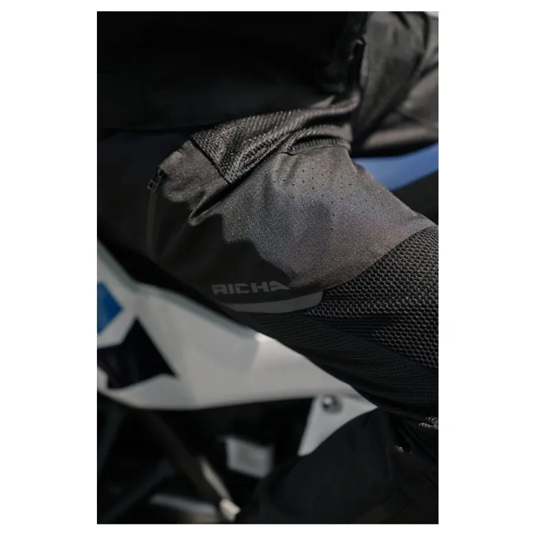 Spodnie tekstylne RICHA AIRVENT EVO 3 SHORT BLACK czarny