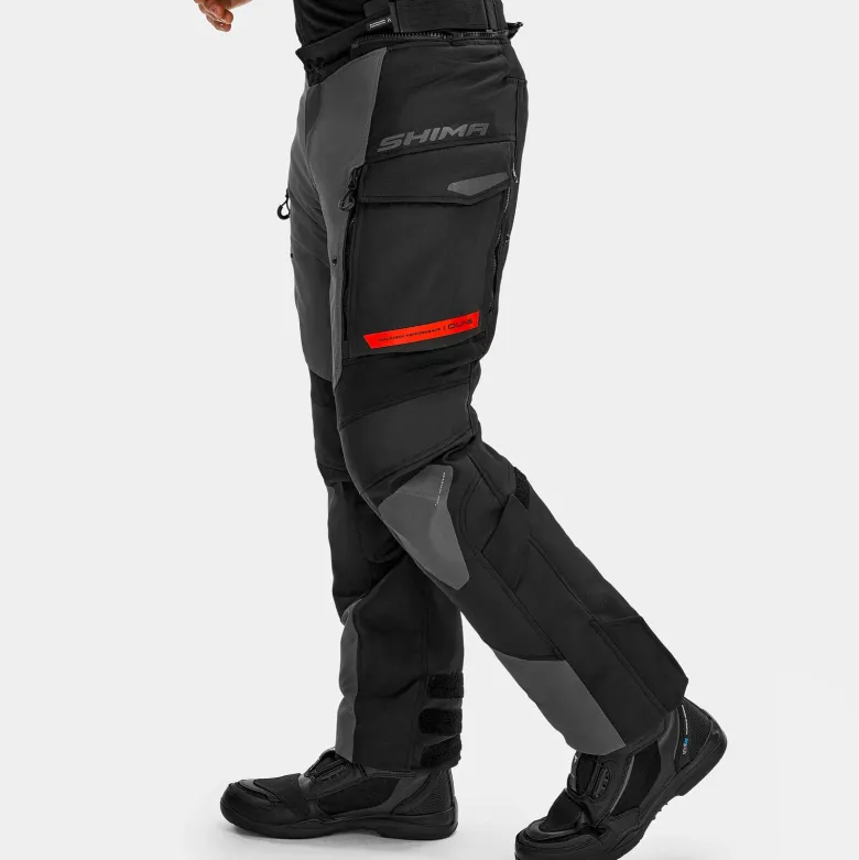 Spodnie tekstylne SHIMA DUNE RED czarny szary czerwony