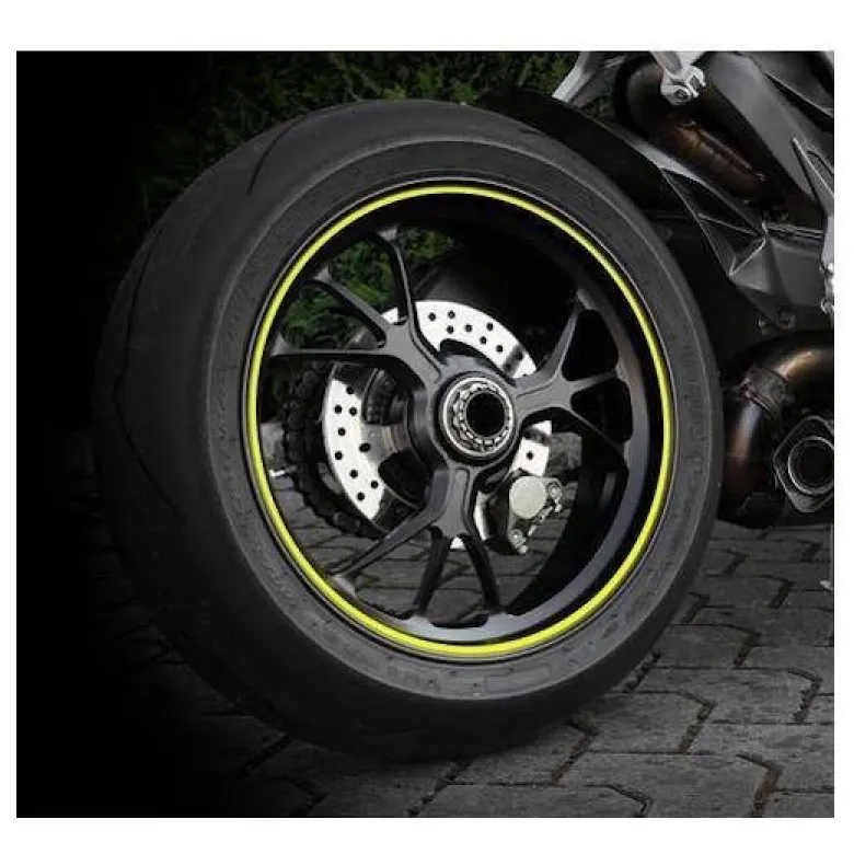 Taśma paski na rant felgi LAMPA FLUO YELLOW