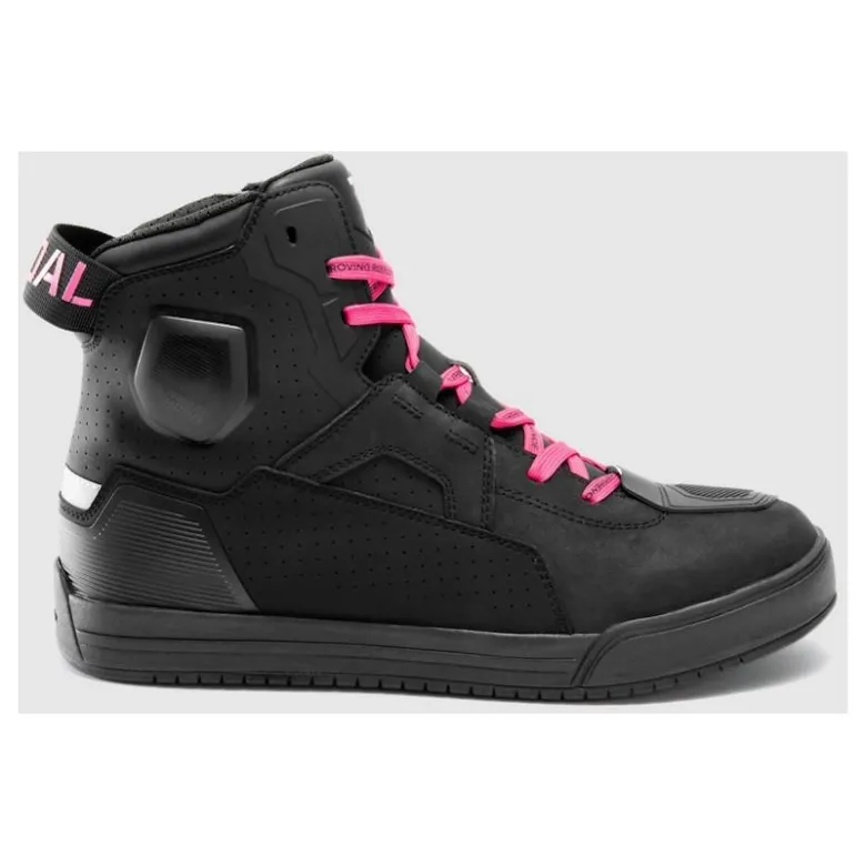 Trampki motocyklowe damskie REBELHORN VANDAL II LADY BLACK/PINK czarny różowy