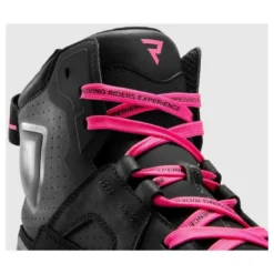 Trampki motocyklowe damskie REBELHORN VANDAL II LADY BLACK/PINK czarny różowy