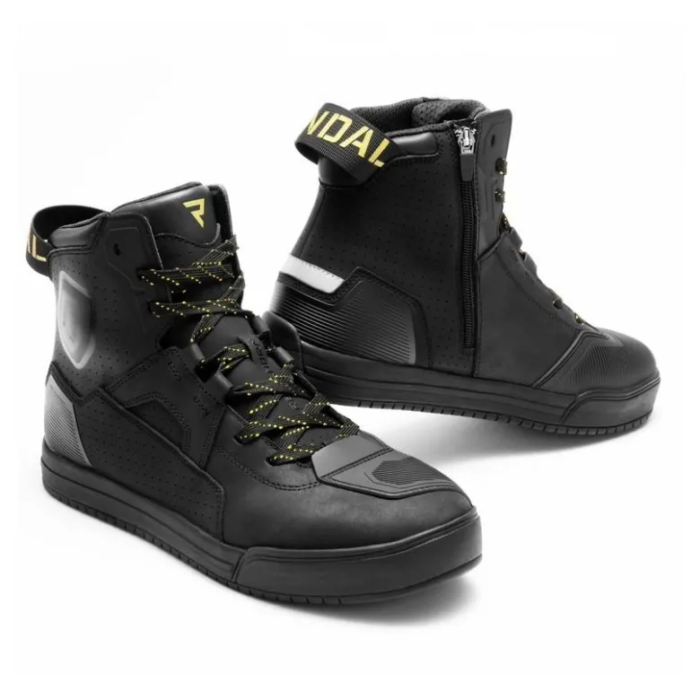 Trampki motocyklowe damskie REBELHORN VANDAL II LADY BLACK/GOLD czarny złoty