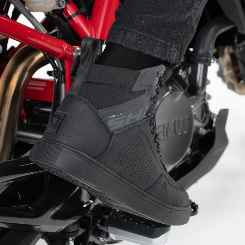 Trampki motocyklowe damskie SHIMA REBEL 2.0 WP LADY BLACK czarny