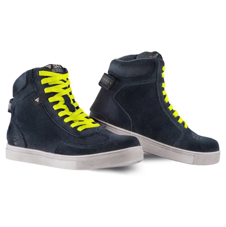 Trampki motocyklowe damskie SHIMA SX-2 EVO LADY BLUE granatowy biały