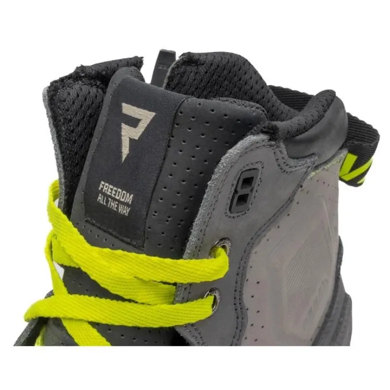 Trampki motocyklowe REBELHORN VANDAL MYSTERIOUS GREY/FLUO YELLOW szary żółty fluo