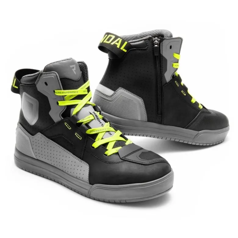 Trampki motocyklowe REBELHORN VANDAL II BLACK/GREY/FLUO YELLOW czarny szary żółty fluo
