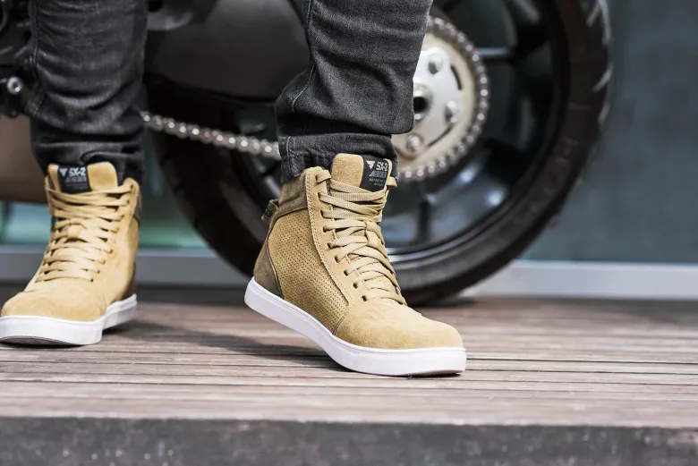 Trampki motocyklowe SHIMA SX-2 EVO BROWN brązowy biały
