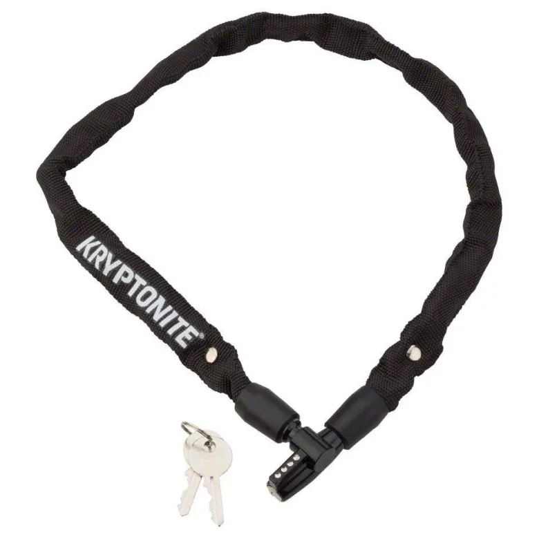 Zapięcie łańcuchowe KRYPTONITE KEEPER 465 NA KLUCZ 0,4CM X 65CM BLACK czarny biały