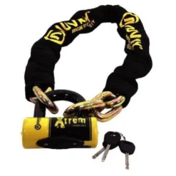 Zestaw łańcuch z kłódką AUVRAY XTREM MINI 100cm czarny żółty