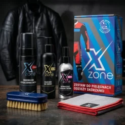 Zestaw do czyszczenia i konserwacji odzieży skórzanej XZONE STRONG Z JONAMI WOMAN + SZCZOTKA 350ml