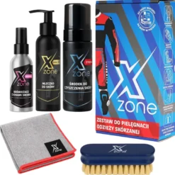 Zestaw do czyszczenia i konserwacji odzieży skórzanej XZONE STRONG Z JONAMI WOMAN + SZCZOTKA 350ml
